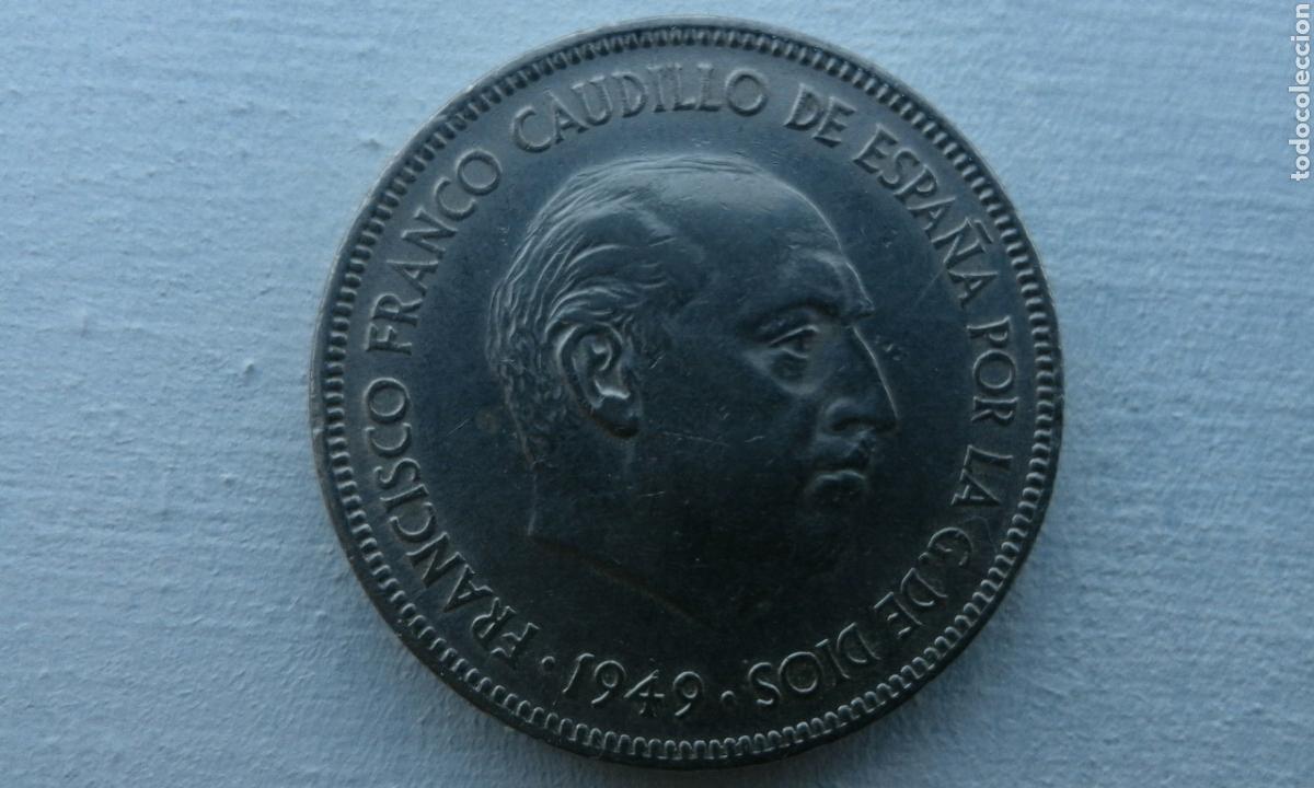 Monedas Franco: Moneda de 5 pesetas de 1949 - Foto 1