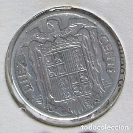 Monedas Franco: MONEDA ESPA&Ntilde;A. 10 CENTIMOS 1945. ENCARTONADA. - Foto 2