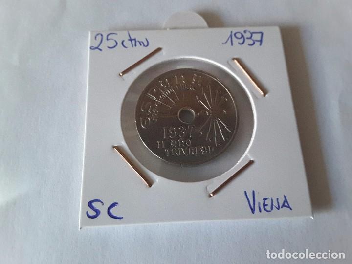 Monedas Franco: 25 c&eacute;ntimos 1937 - Foto 1