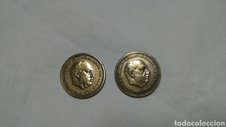 Monedas Franco: CINCO MONEDAS DE 25 PESETAS - Foto 3