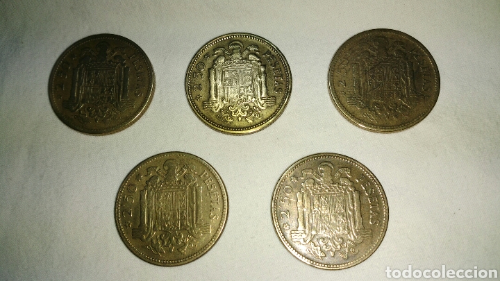 Monedas Franco: CINCO MONEDAS DE 25 PESETAS - Foto 7