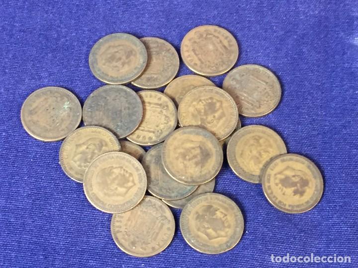 Monedas Franco: Lote 20 monedas de una peseta de 1953 buen estado general varias estrellas visibles variadas 67 grs. - Foto 1 - 219053021