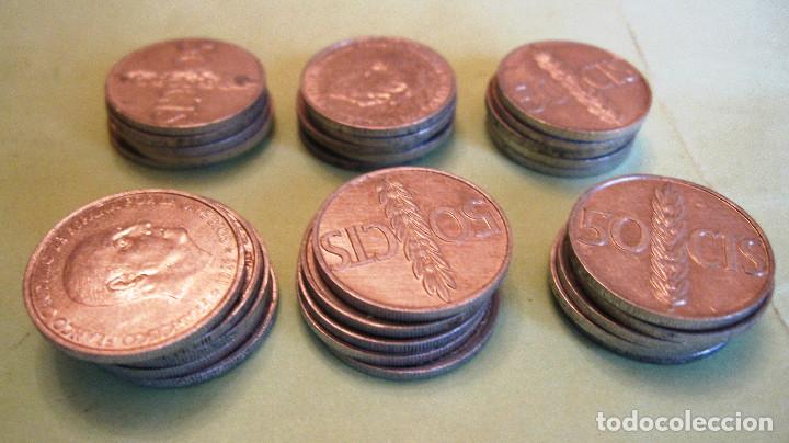 Monedas Franco: LOTE DE 30 MONEDAS DE 50 CENTIMOS. - Foto 1