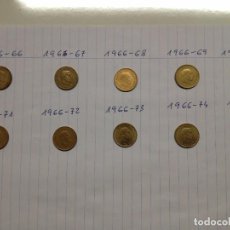 Monedas Franco: PESETA 1966 TODAS LAS ACUÑACIONES 66/67/68/69/70/71/72/73/74/75. Lote 99179251