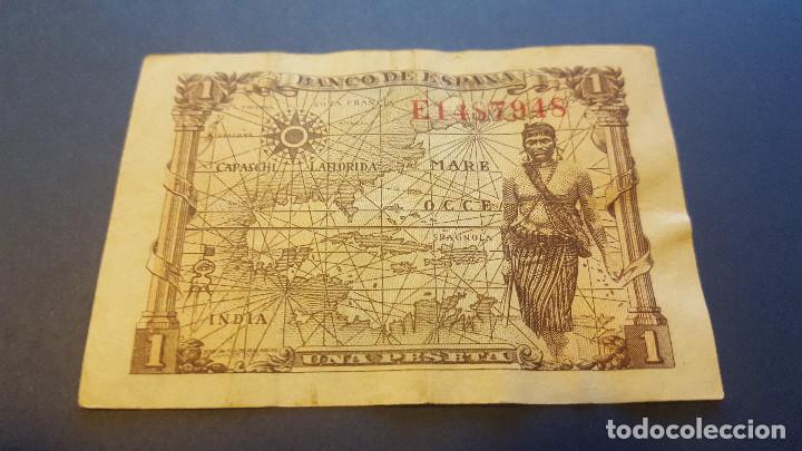 Monedas Franco: 1 Peseta. A&ntilde;o 1945. BC - Foto 2