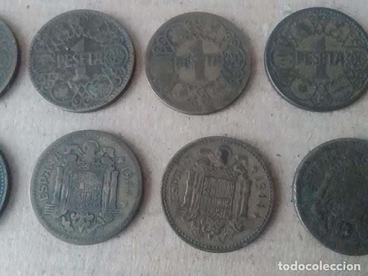 Monedas Franco: 10 monedas de 1 peseta de 1944 - Foto 4