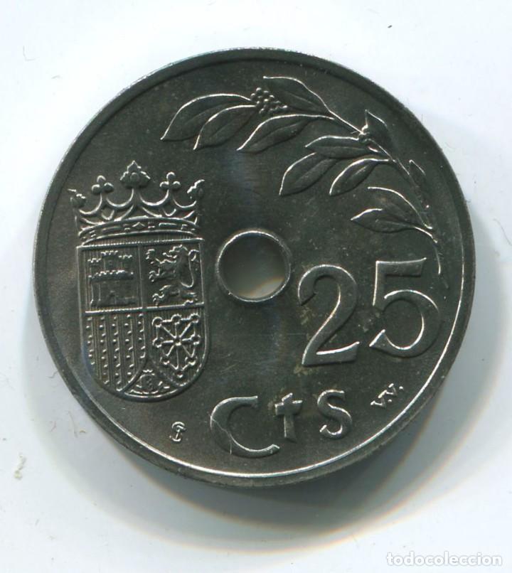 Monedas Franco: 25 c&eacute;ntimos de 1937. brillo original - Foto 2
