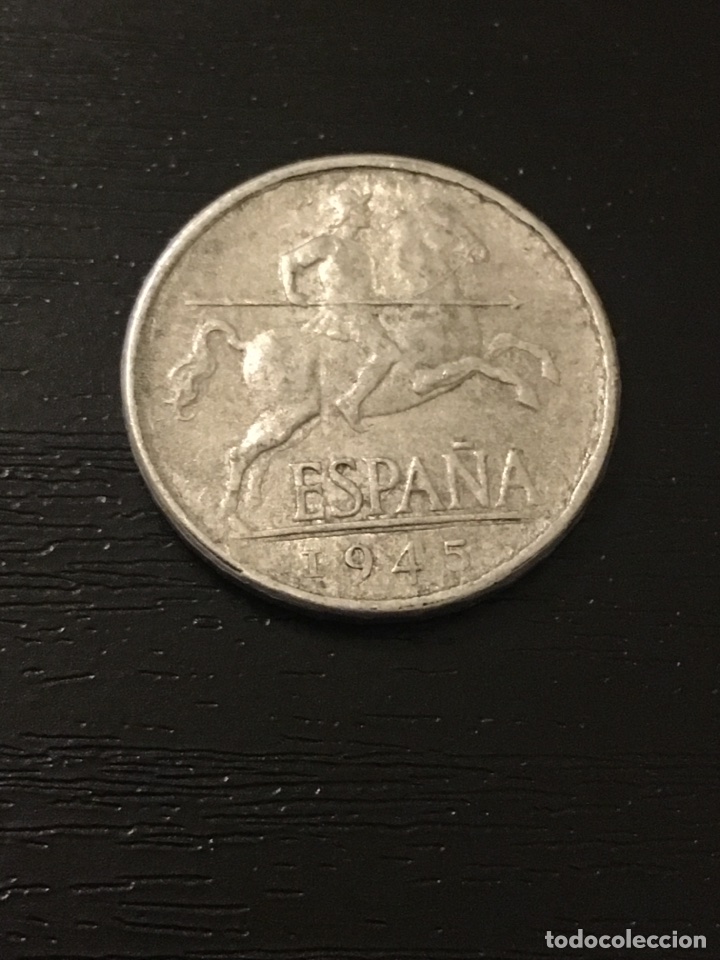 Monedas Franco: Moneda 5 c&eacute;ntimos Espa&ntilde;a 1945 - Foto 2