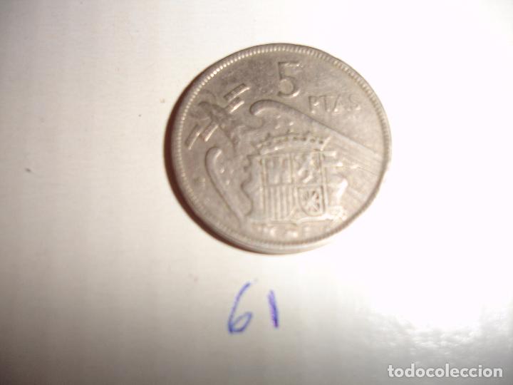 Monedas Franco: MONEDA 5 PESETAS 1961 - Foto 2