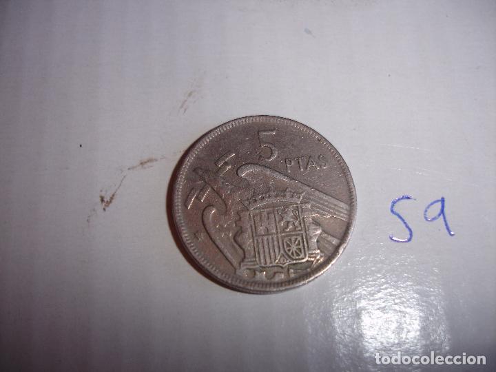 Monedas Franco: MONEDA 5 PESETAS 1959 - Foto 2