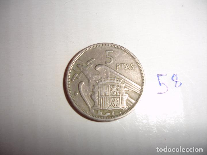 Monedas Franco: MONEDA 5 PESETAS 1958 - Foto 2