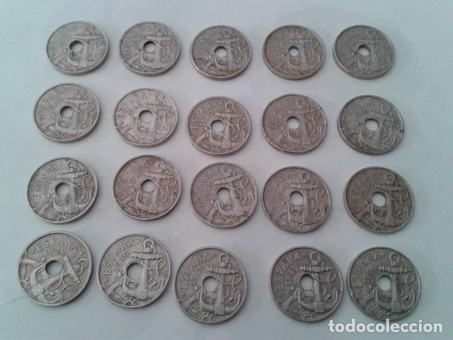 Monedas Franco: MONEDA 50 CENTIMOS DE 1949 ( 20 MONEDAS USADAS ) - Foto 1