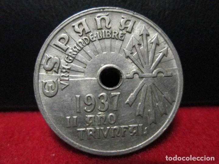 Monedas Franco: 25 centimos 1937 estado espa&ntilde;ol EBC - Foto 1