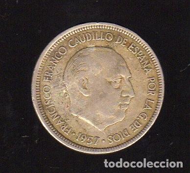 Monedas Franco: MONEDA DE 5 PESETAS - 1957 - *62????? - Foto 1