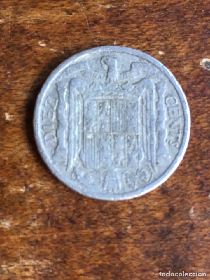 Monedas Franco: Moneda 10 céntimos España 1941 - Foto 2 - 114269620