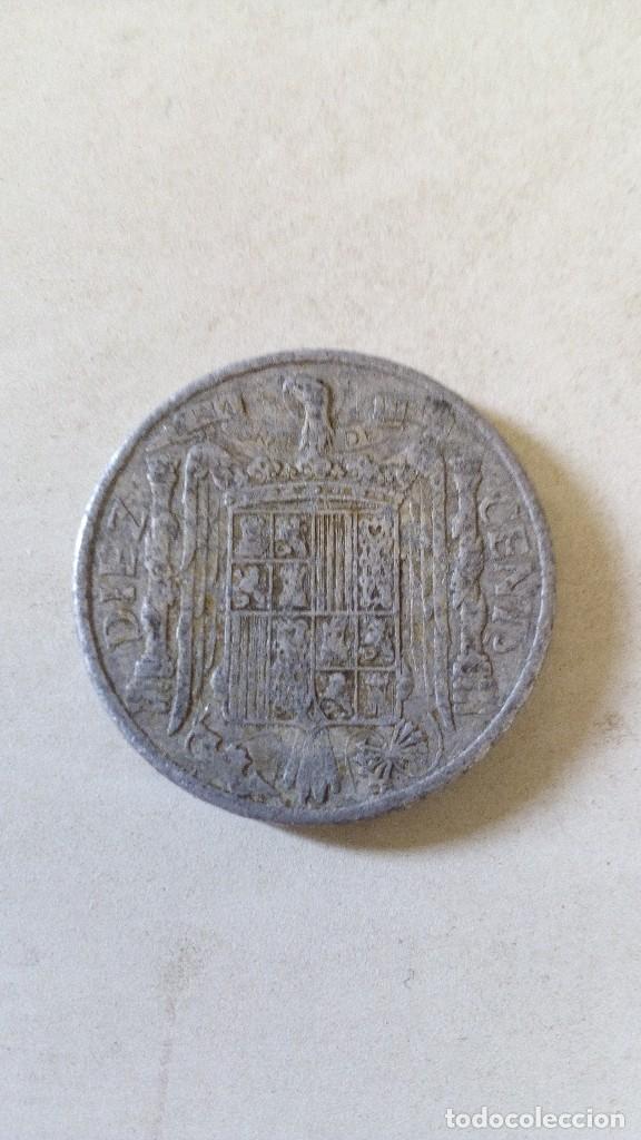 Monedas Franco: Moneda 10 centimos 1945 - Foto 2