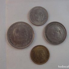 Monedas Franco: LOTE DE 4 MONEDAS DIFERENTES DE FRANCO 2 DE 5 PTS, 1 DE 50 Y OTRA DE 25. Lote 119668307
