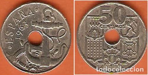 Monedas Franco: 50 c&eacute;ntimos de 1963 *19*65 - Foto 1