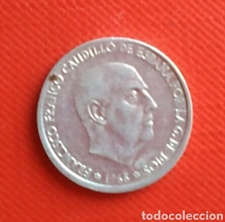 Monedas Franco: Moneda Espa&ntilde;a 50 c&eacute;ntimos a&ntilde;o 1966 - Foto 2