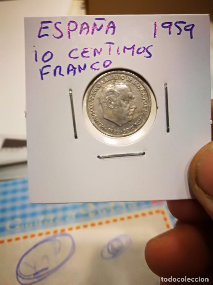Monedas Franco: Moneda Espa&ntilde;a Diez Centimos 1959 - Foto 1