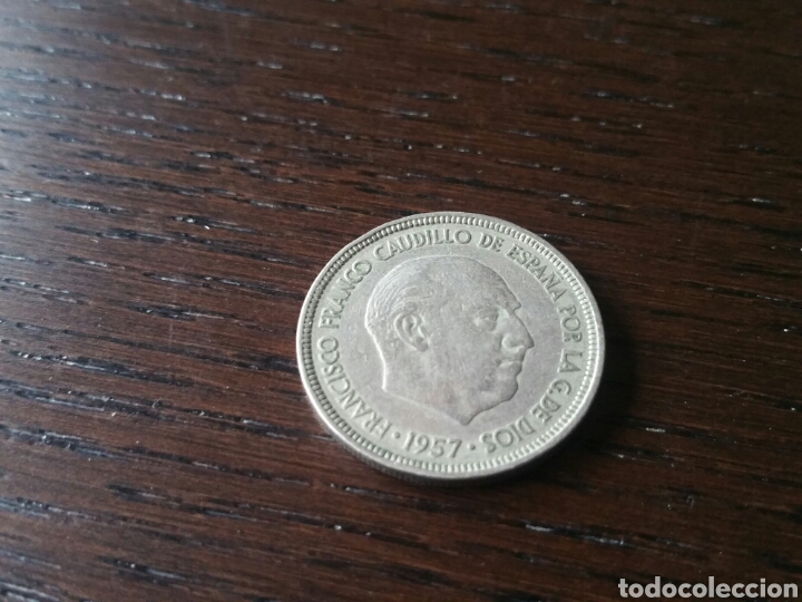Monedas Franco: Moneda 5 pesetas 1957 - Foto 1