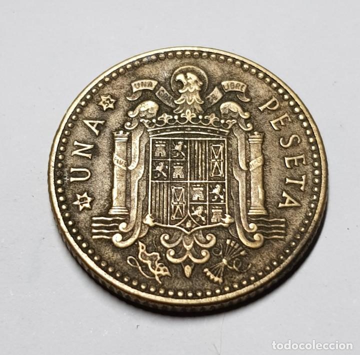 Monedas Franco: Moneda de 1 PESETA 1947 *52 - Foto 2