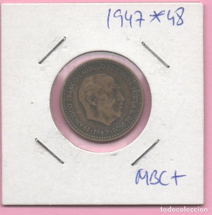 Monedas Franco: 1 PESETA 1947*48 una peseta de Franco - Foto 1