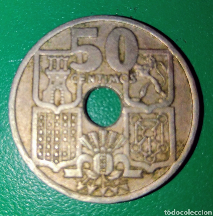 Monedas Franco: Moneda 50 c&eacute;ntimos 1949 Flechas invertidas - Foto 1