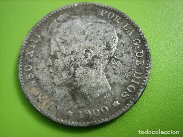 Monedas Franco: Moneda de plata de Alfonso XIII. 1900 - Foto 4