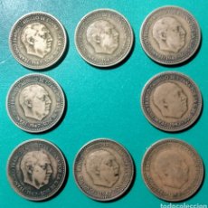 Monedas Franco: ESPAÑA. 8 MONEDAS DE 1 PESETA 1947 *49.. Lote 151157424