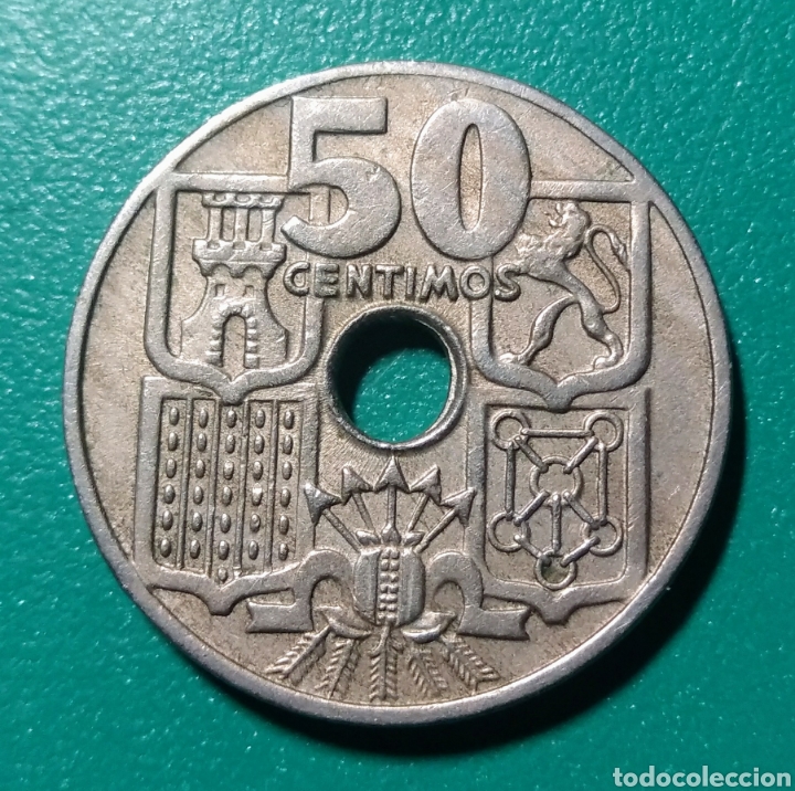 Monedas Franco: Espa&ntilde;a. 50 C&eacute;ntimos. 1949 *51. SC. - Foto 2