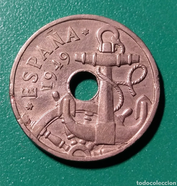 Monedas Franco: Espa&ntilde;a. 50 C&eacute;ntimos 1949 *52. ERROR. - Foto 3