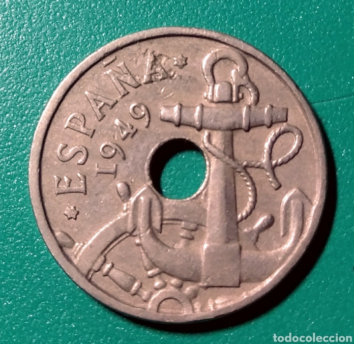 Monedas Franco: España. 50 Céntimos 1949 *52. ERROR. - Foto 2 - 152577946