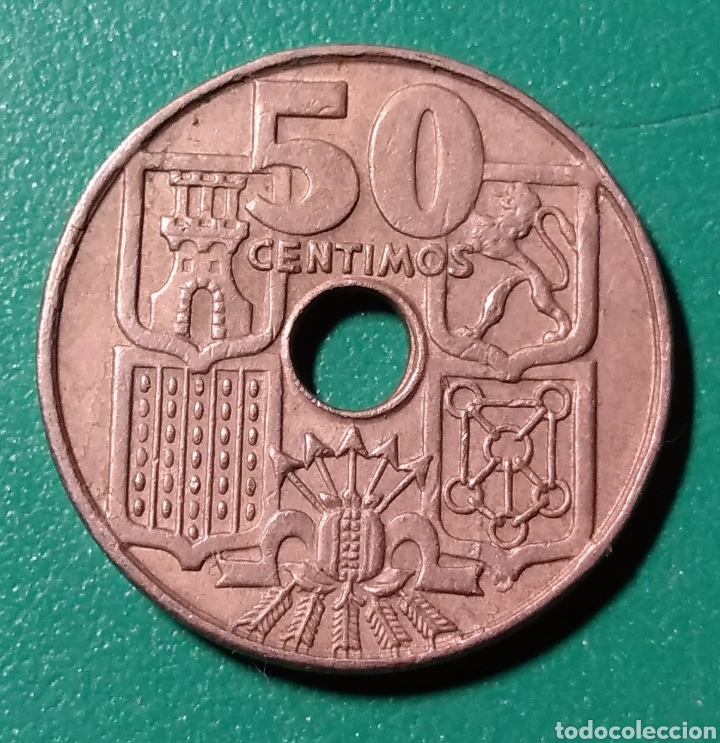 Monedas Franco: Espa&ntilde;a. 50 C&eacute;ntimos 1949 *52. EBC+ - Foto 2