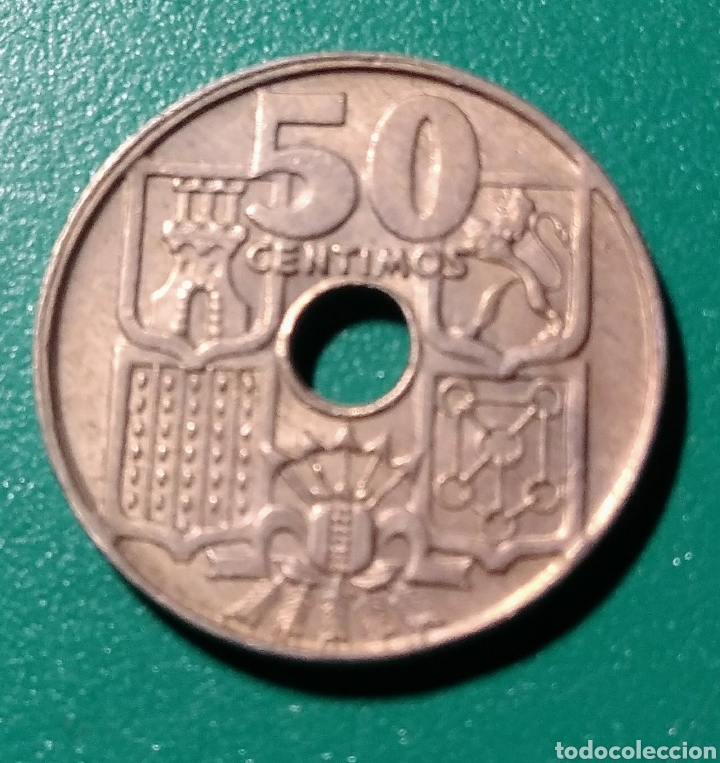 Monedas Franco: Espa&ntilde;a. 50 C&eacute;ntimos 1949 *52. EBC+ - Foto 2