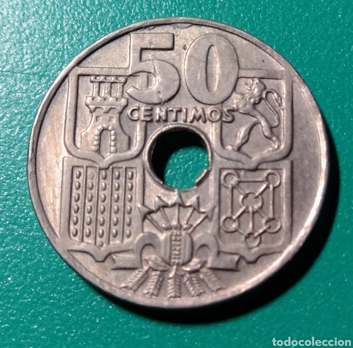 Monedas Franco: Espa&ntilde;a. 50 C&eacute;ntimos 1949 *52. EBC+ - Foto 2