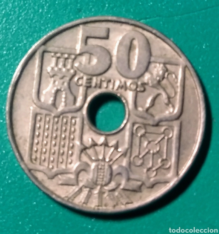 Monedas Franco: Espa&ntilde;a. 50 C&eacute;ntimos 1949 *52. EBC+ - Foto 2