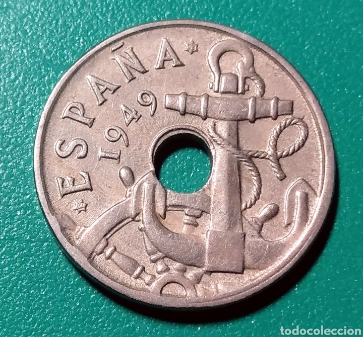 Monedas Franco: 50 C&eacute;ntimos 1949 *53. Error. EBC. - Foto 1