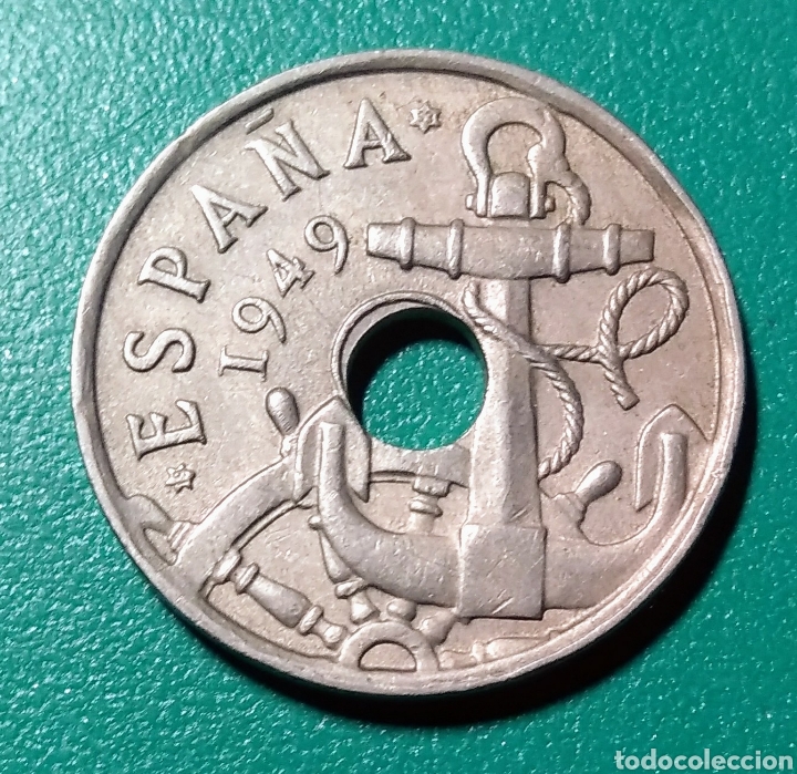 Monedas Franco: 50 C&eacute;ntimos 1949 *53. Error. EBC. - Foto 1