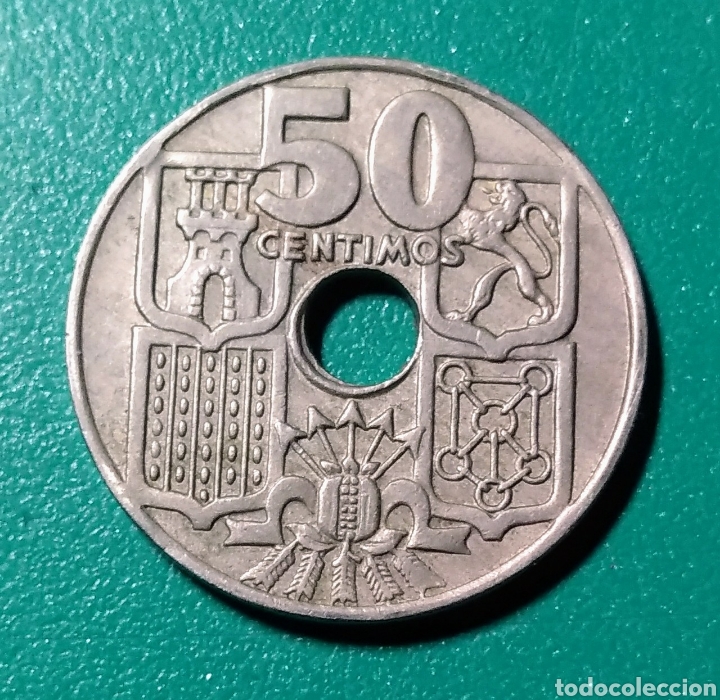 Monedas Franco: 50 C&eacute;ntimos 1949 *53. EBC. - Foto 2
