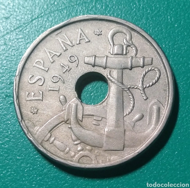 Monedas Franco: 50 C&eacute;ntimos 1949 * 54. ERROR. EBC. - Foto 2