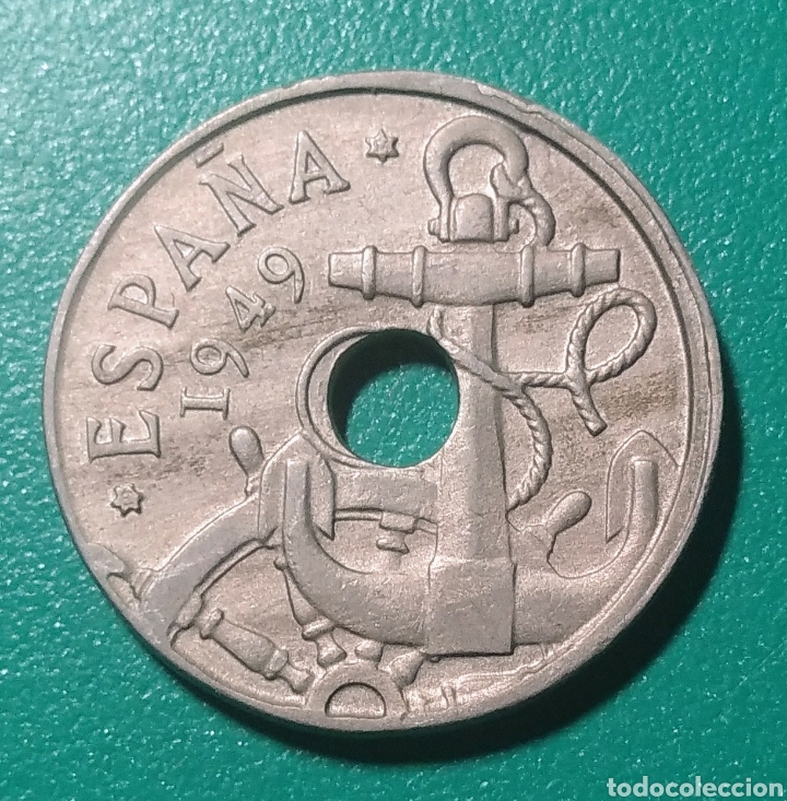 Monedas Franco: 50 C&eacute;ntimos 1949 * 54. ERROR. EBC. - Foto 1