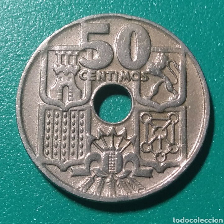 Monedas Franco: 50 C&eacute;ntimos 1949 * 54. EBC. - Foto 2
