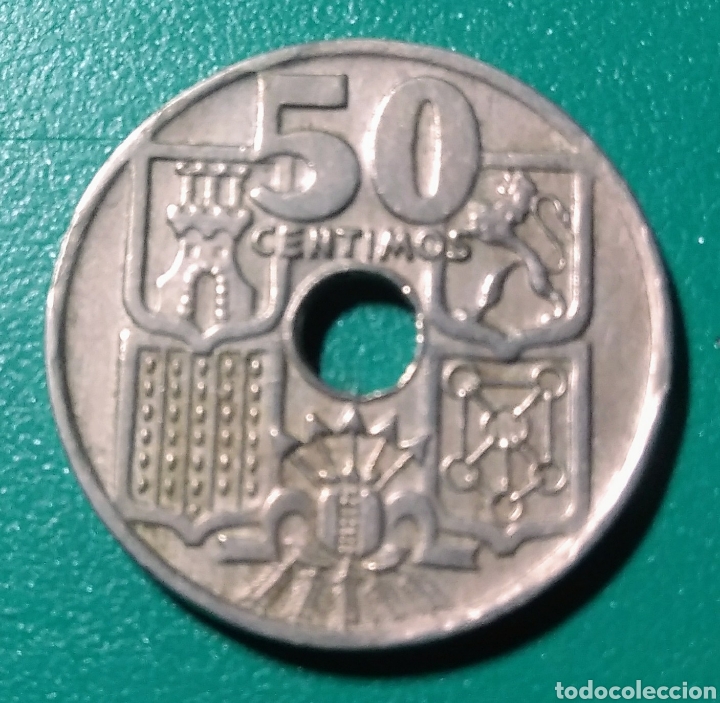 Monedas Franco: 50 C&eacute;ntimos 1949 * 54. EBC. - Foto 2