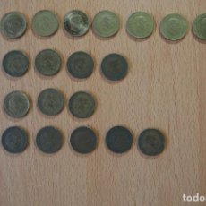Monedas Franco: COLECCIÓN 25 MONEDAS 1 PESETA AÑOS DIFERENTES Y ESTRELLAS VISIBLES 1944 1947 1953 1963 1966 FRANCO. Lote 153703042