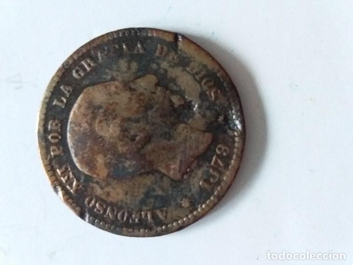 Monedas Franco: Moneda de 5 c&eacute;ntimos 1879 de Alfonso XII - Foto 1