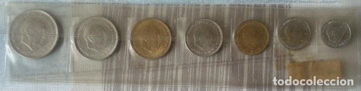 Monedas Franco: CONJUNTO DE 7 MONEDAS ESPA&Ntilde;OLAS DE FRANCO - Foto 2