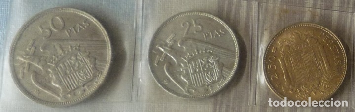 Monedas Franco: CONJUNTO DE 7 MONEDAS ESPA&Ntilde;OLAS DE FRANCO - Foto 3