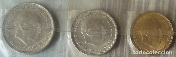 Monedas Franco: CONJUNTO DE 7 MONEDAS ESPA&Ntilde;OLAS DE FRANCO - Foto 5