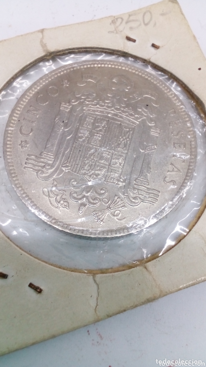 Monedas Franco: Moneda 5 pesetas a&ntilde;o 1947 - Foto 2